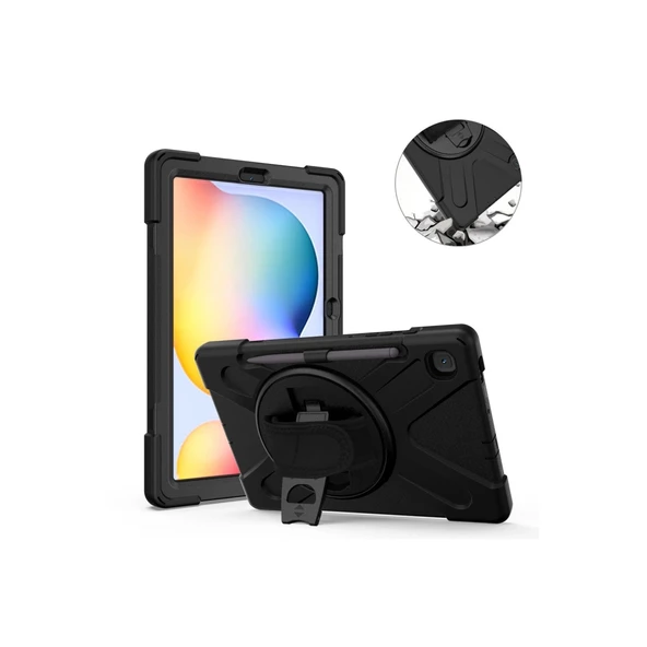 Samsung Galaxy P610 Tab S6 Lite 10.4 Kılıf Amazing Tablet Kapak - Siyah ürün görseli 1