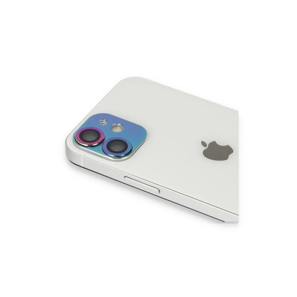 Apple İphone 11 Pers Alüminyum Kamera Lens - Rainbow - Resim 3