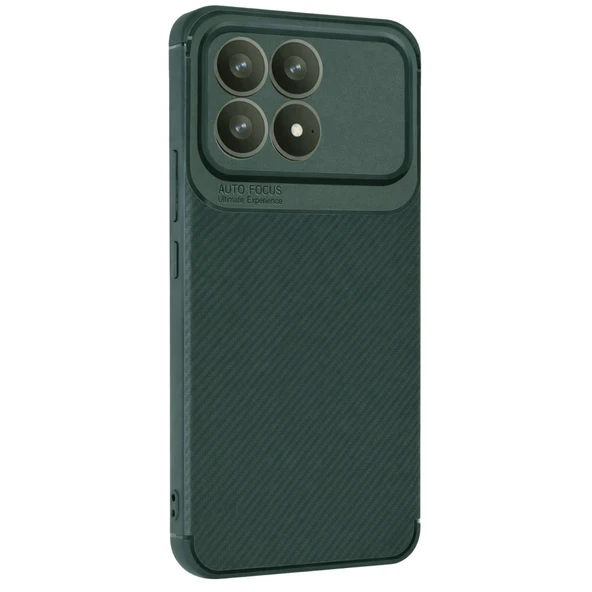 Xiaomi Poco F8 Pro Auto Focus Karbon Kapak - Koyu Yeşil ürün görseli 1