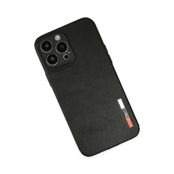 Apple İphone 13 Pro Max Kılıf Loop Deri Silikon - Siyah - Resim 3
