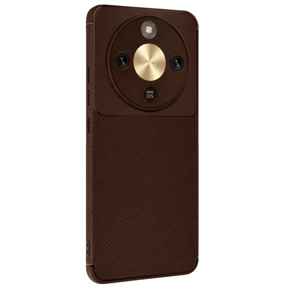 Huawei Honor Magic 8 Lite Auto Focus Karbon Kapak - Kahverengi ürün görseli 1