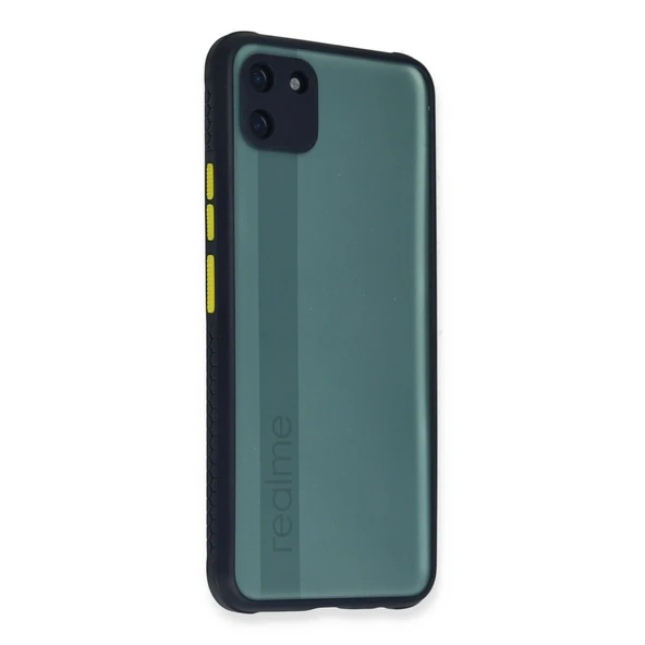 Realme C11 Kılıf Miami Şeffaf Silikon - Lacivert ürün görseli 1