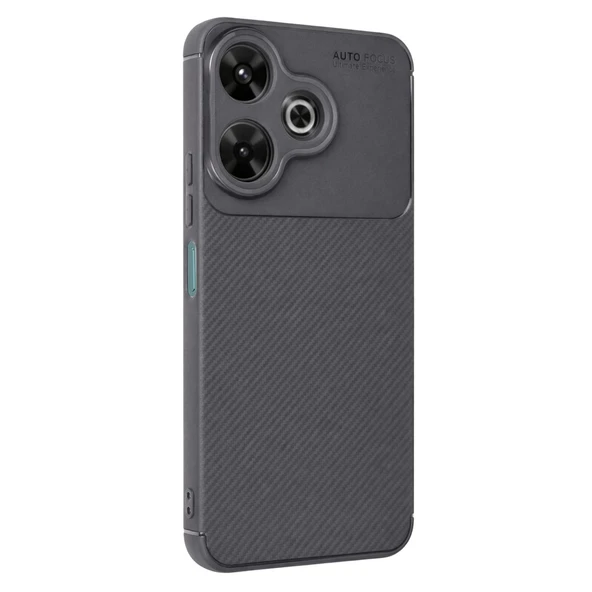 Xiaomi Redmi 13 4g Kılıf Auto Focus Karbon Kapak - Gri ürün görseli 1