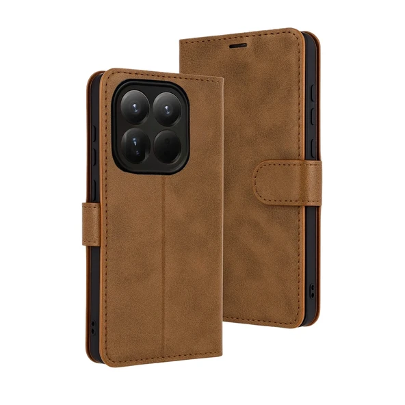 Xiaomi Mi 15t Trend S Plus Kapaklı Kılıf - Taba ürün görseli 1