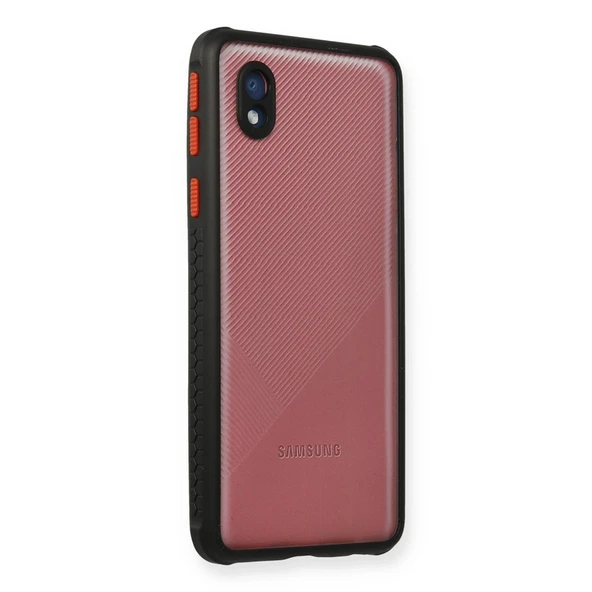 Samsung Galaxy A01 Core Kılıf Miami Şeffaf Silikon - Siyah ürün görseli 1