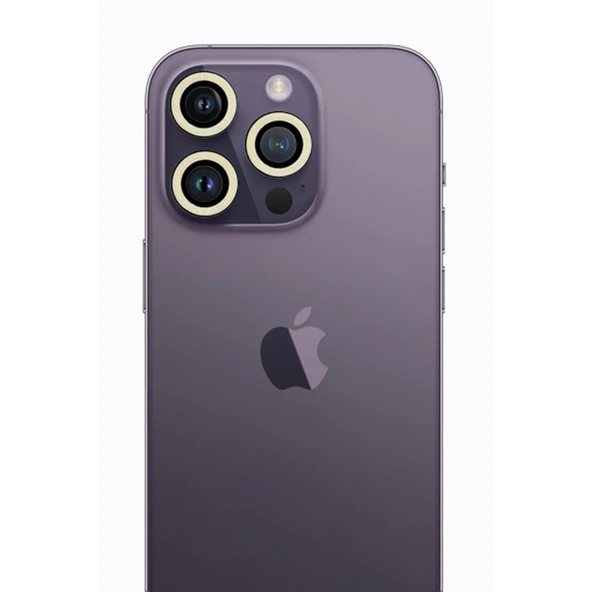 Apple İphone 12 Pro Neon Fosforlu Kamera Lens - Beyaz ürün görseli 1