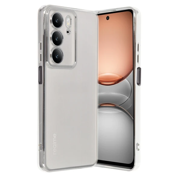 Realme C75 4g Kılıf Razer Lensli Silikon - Gümüş ürün görseli 1