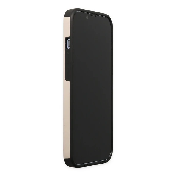 Apple İphone 13 Pro Max Kılıf Mega Standlı Silikon - Gold - Resim 6