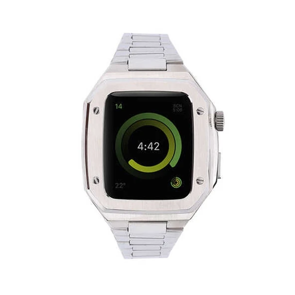 Apple Watch 44mm Metal Petek Kasalı Kordon - Gümüş ürün görseli 1