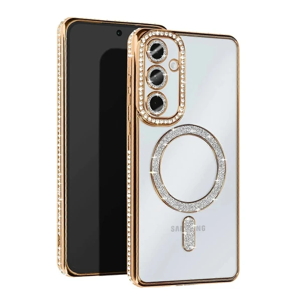 Samsung Galaxy S25 Edge Joke Simli Magneticsafe Kılıf - Gold ürün görseli 1