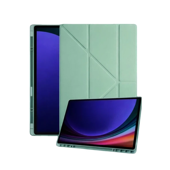 Samsung Galaxy Tab A11 Plus Kalemlikli Mars Tablet Kılıfı - Açık Yeşil ürün görseli 1