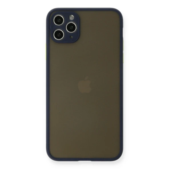 Apple İphone 11 Pro Max Kılıf Montreal Silikon Kapak - Lacivert ürün görseli 1