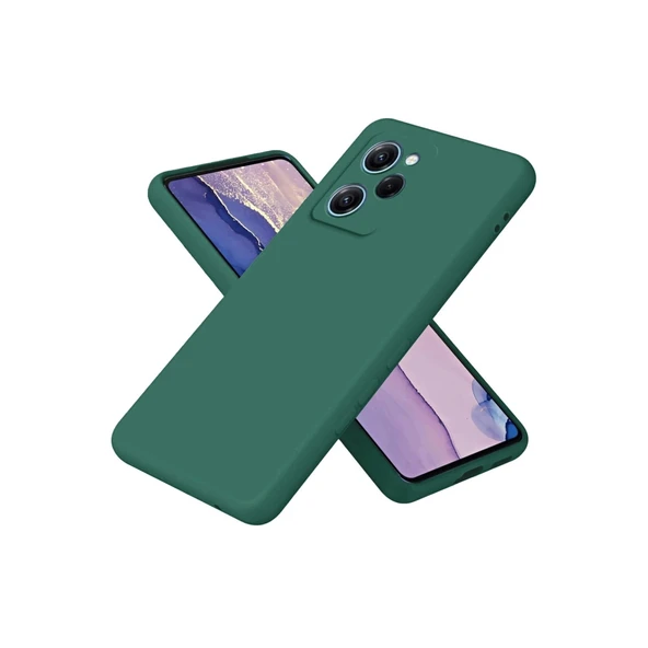 Xiaomi Poco X5 Pro 5g Nano İçi Kadife Silikon - Koyu Yeşil ürün görseli 1