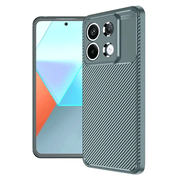 Xiaomi Redmi Note 13 Pro 4g Kılıf Auto Focus Karbon Kapak - Gri ürün görseli 1