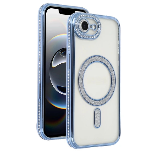 Apple İphone 16e Joke Simli Magneticsafe Kılıf - Mavi ürün görseli 1