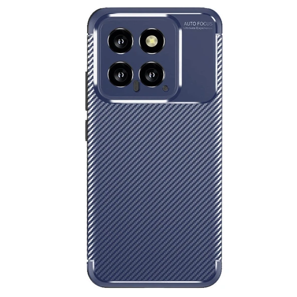 Xiaomi Mi 14t Kılıf Auto Focus Karbon Kapak - Lacivert ürün görseli 1