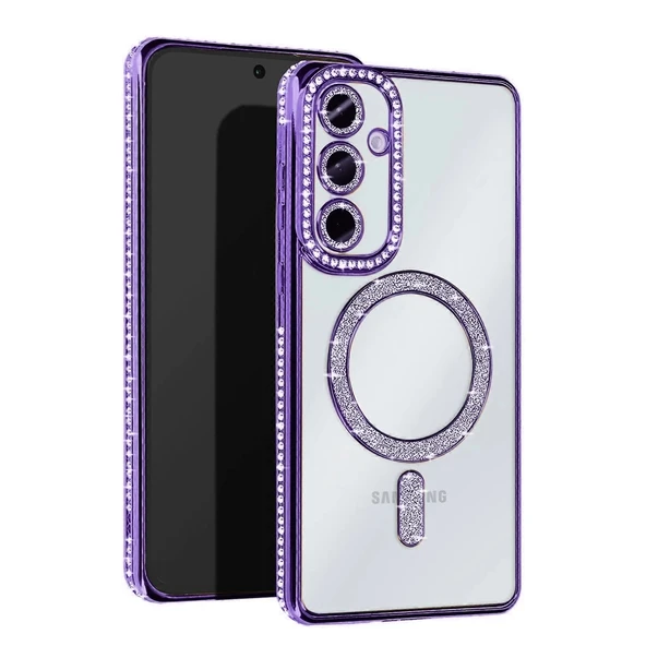 Samsung Galaxy S25 Edge Joke Simli Magneticsafe Kılıf - Derin Mor ürün görseli 1