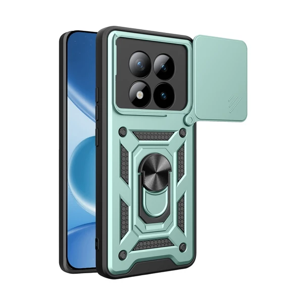 Xiaomi Redmi Note 15 Pro 5g Pars Lens Yüzüklü Silikon - Yeşil ürün görseli 1