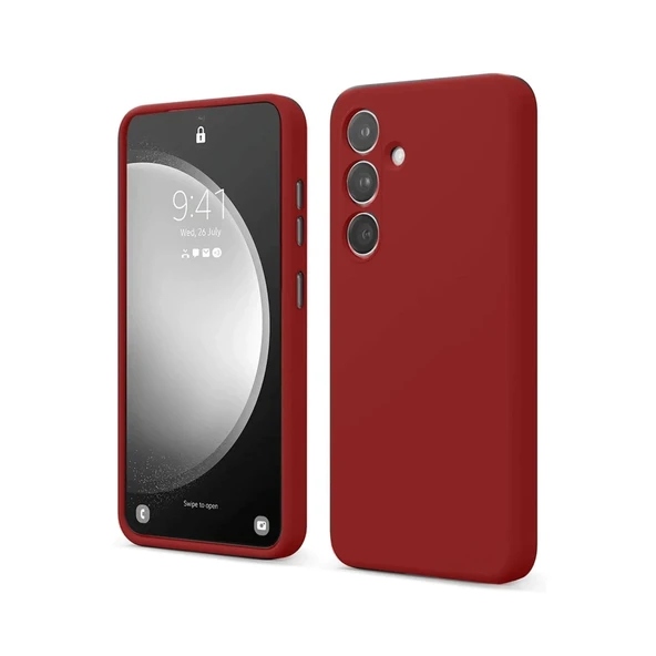 Samsung Galaxy S24 Fe Kılıf First Silikon - Kırmızı ürün görseli 1