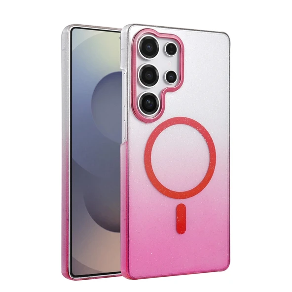 Samsung Galaxy S24 Ultra Glossy Magsafe Kapak - Pembe ürün görseli 1
