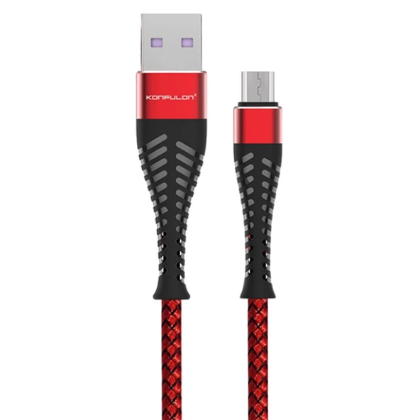 S61 Micro Usb Kablo 1.2m 2.1a - Kırmızı ürün görseli 1
