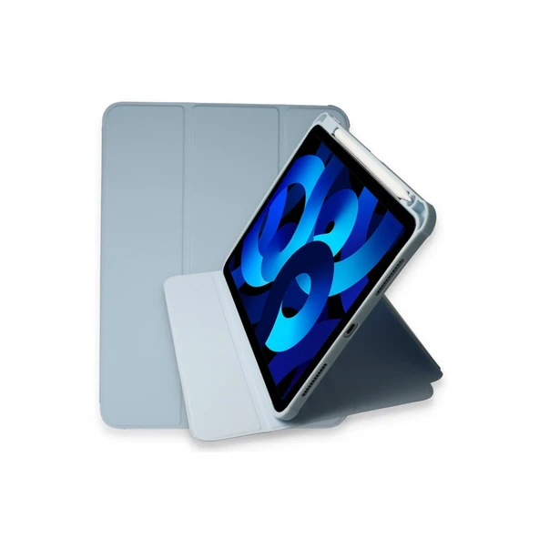 Apple İpad Pro 11 (2021) Kılıf Ling 360 Kalemlikli Tablet Kılıf - Mavi ürün görseli 1