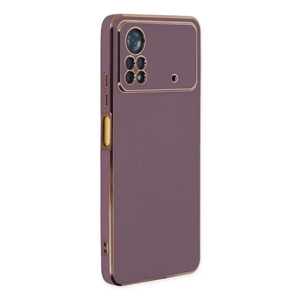 Xiaomi Poco X4 Pro 5g Kılıf Volet Silikon - Mor ürün görseli 1