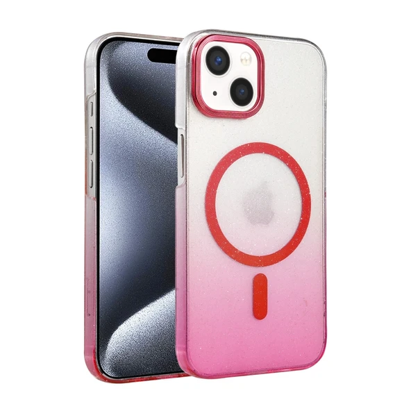 Apple İphone 15 Plus Glossy Magsafe Kapak - Pembe ürün görseli 1