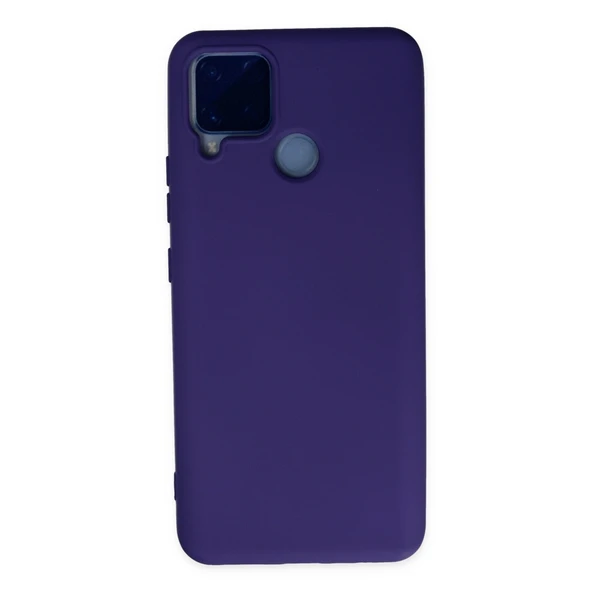 Realme C15 Kılıf Nano İçi Kadife Silikon - Mor ürün görseli 1