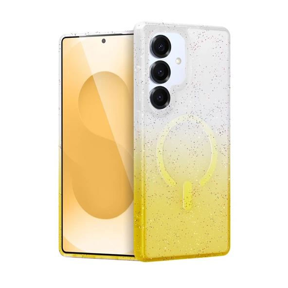 Samsung Galaxy S25 Plus Pummel Shiny Magsafe Kapak - Gold ürün görseli 1