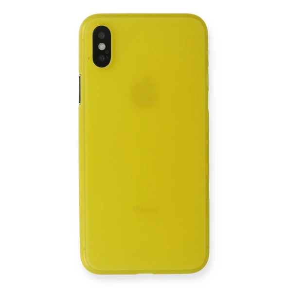 Apple İphone X Kılıf Pp Ultra İnce Kapak - Sarı ürün görseli 1