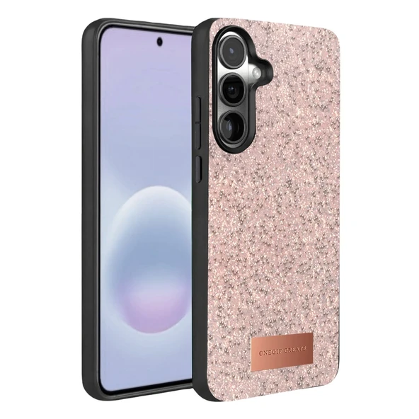 Onegif Samsung Galaxy A57 5g Bright Simli Kapak - Pembe ürün görseli 1