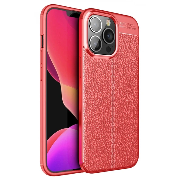 Apple İphone 13 Pro Max Kılıf Auto Focus Kapak - Kırmızı ürün görseli 1
