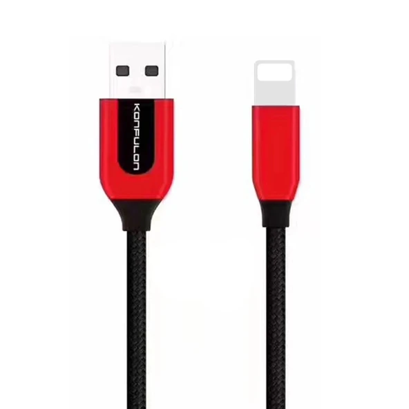 S51 Lightning Kablo İphone Uyumlu 1m 3a - Siyah ürün görseli 1