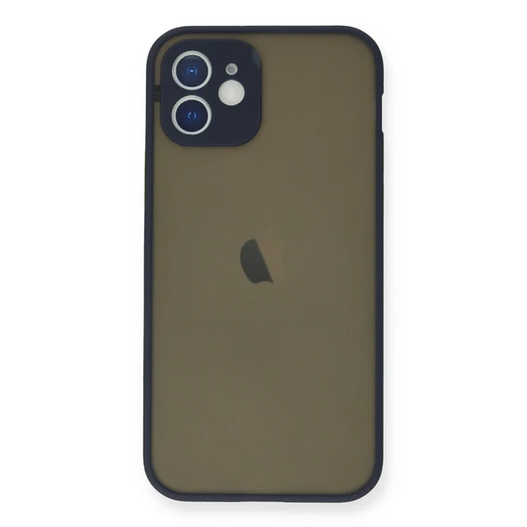 Apple İphone 12 Mini Kılıf Montreal Silikon Kapak - Lacivert ürün görseli 1