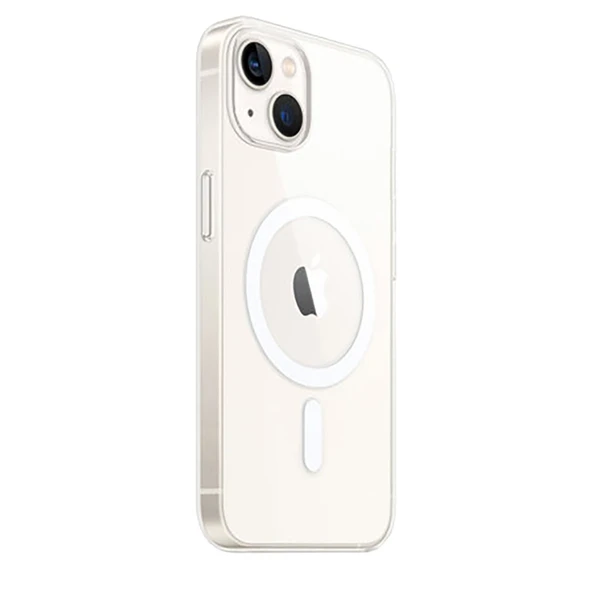 Apple İphone 15 Plus Kılıf Magneticsafe Şeffaf Silikon - Şeffaf ürün görseli 1