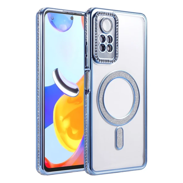 Xiaomi Redmi Note 12 Pro 4g Joke Simli Magneticsafe Kılıf - Mavi ürün görseli 1