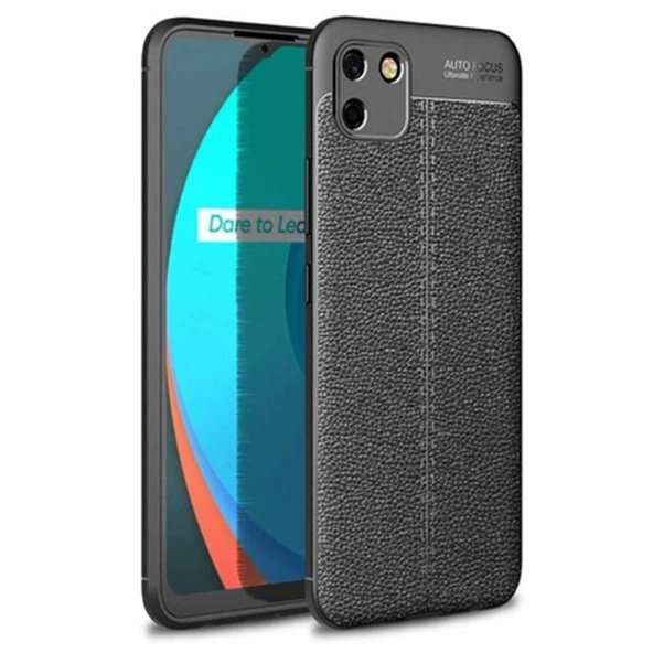Realme C11 Kılıf Auto Focus Kapak - Siyah ürün görseli 1