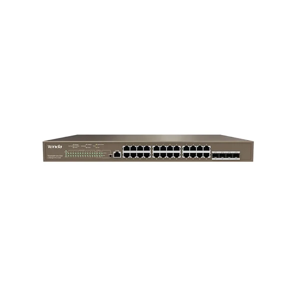 TENDA 24port PoE 410w 4-SFP Gigabit Yönetilebilir Switch TEG5328P-24-410W ürün görseli 1