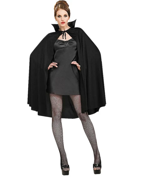 Siyah Renk Yakalı Halloween Pelerini 90 cm ürün görseli 1