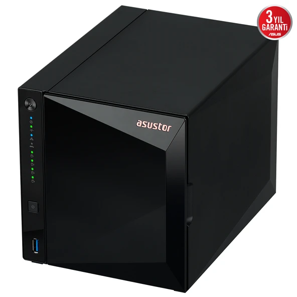ASUSTOR 4diskli Realtek QC-2GB RAM-2.5GbE Nas Server AS3304T v2 - Resim 6