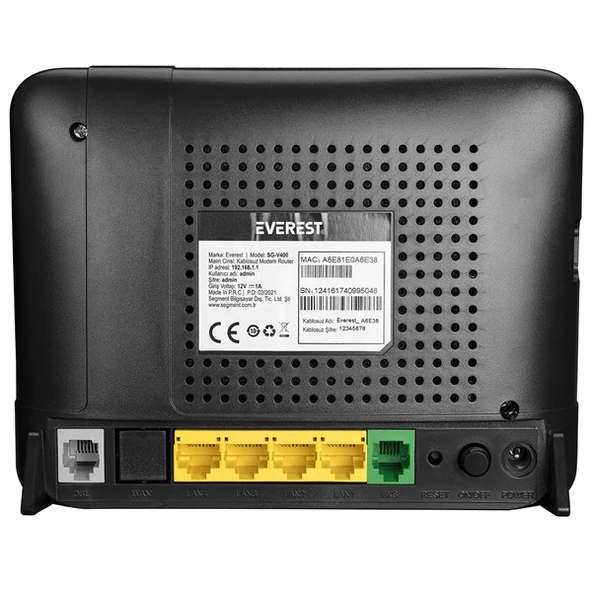 EVEREST SG-V400 N300 VDSL Modem Router - Resim 4
