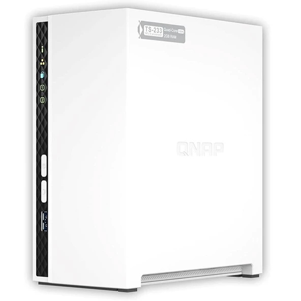 QNAP 2diskli ARM QC-2GB RAM-Gigabit Nas Server TS-233-2GB Distribütör Garantili ürün görseli 1