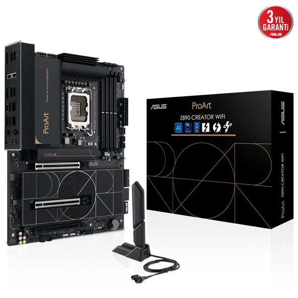 ASUS PROART Z890 CREATOR WIFI-7 DDR5 HDMI DP PCIE 5.0 1851p ATX ürün görseli 1