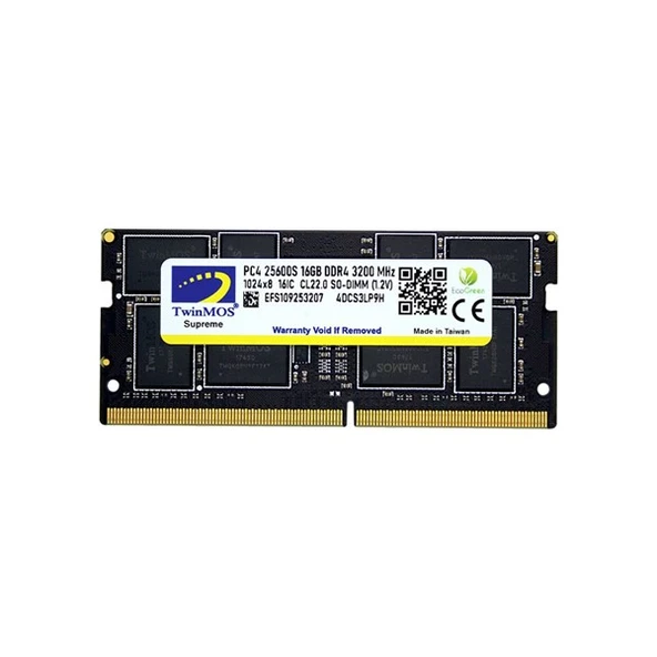 TWINMOS 16GB DDR4 3200MHZ NOTEBOOK RAM VALUE MDD416GB3200N ürün görseli 1