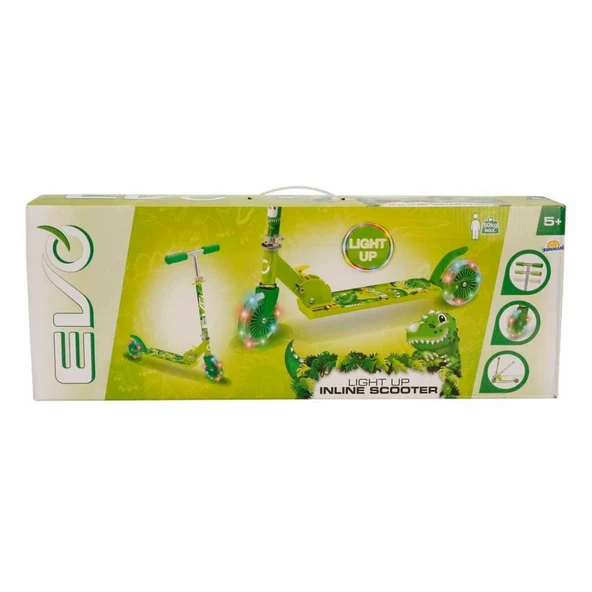 2 Tekerlekli Katlanabilir Inline Işıklı Scooter - Resim 4