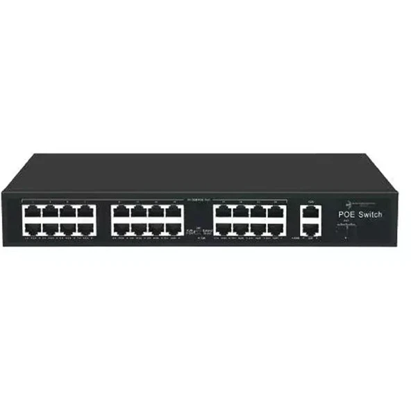 ODS 24port PoE 300w 2-Uplink 10/100 Yönetilemez Switch 08ODS-24P2U-300 ürün görseli 1