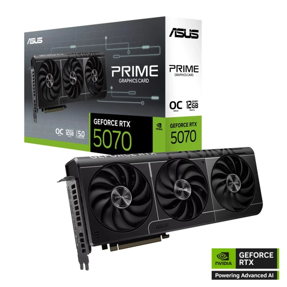 ASUS 12GB PRIME RTX5070-O12G GDDR7 192bit HDMI DP PCIe 5.0 ürün görseli 1