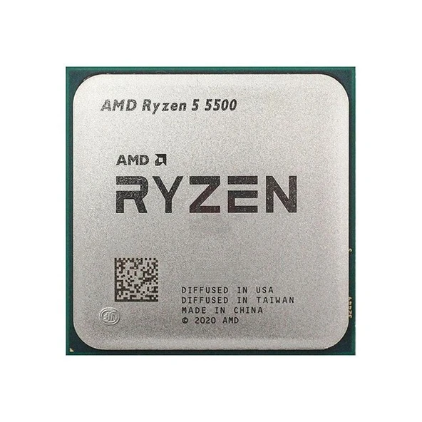 AMD RYZEN 5 5500 19MB 6çekirdekli VGA YOK AM4 65w Kutusuz+Fansız ürün görseli 1