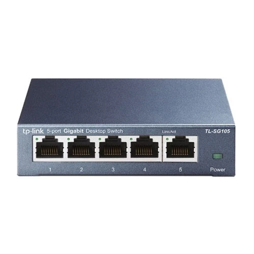 TP-LINK 5port Gigabit Yönetilemez Switch Çelik Kasa TL-SG105 ürün görseli 1
